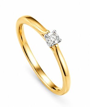Złoty pierścionek z diamentem R-6030 - rozmiar 14  Klasyka i Elegancjad.jpg