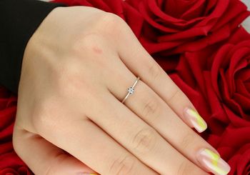 Pierścionek zaręczynowy z diamentem 0,08 ct – białe złoto 585 – DIAMENT R12056W 585.jpg