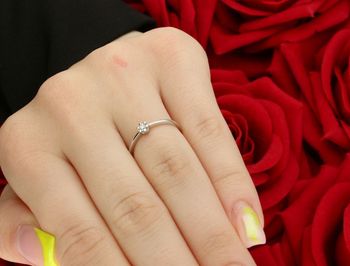 Pierścionek zaręczynowy z diamentem 0,08 ct – białe złoto 585 – DIAMENT R12056W Au.jpg