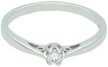 Pierścionek zaręczynowy z diamentem 0,08 ct – białe złoto 585 – DIAMENT R12056W.jpg