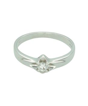 Złoty pierścionek 585 z cyrkonią – delikatny pierścionek zaręczynowy, rozmiar 16.jpg