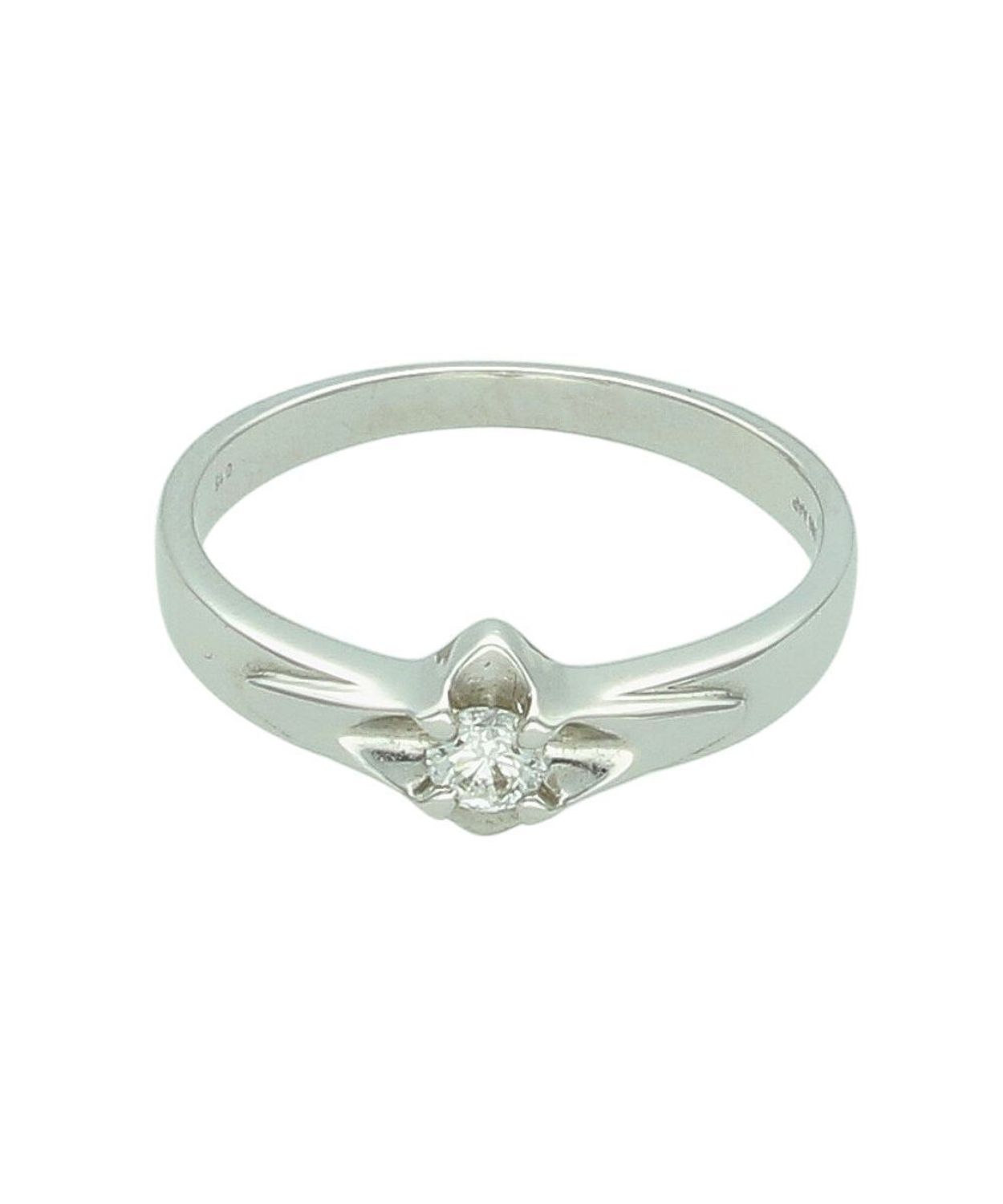 Złoty pierścionek 585 z cyrkonią – delikatny pierścionek zaręczynowy, rozmiar 16 Au.jpg