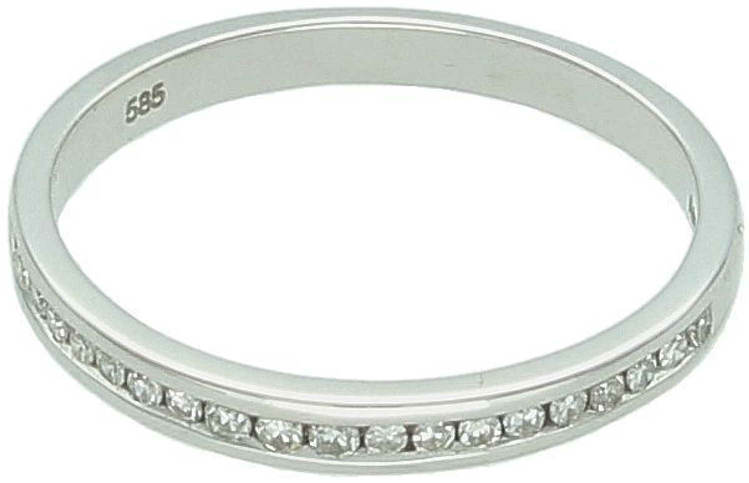 Złoty pierścionek z diamentami  Białe złoto  Rozmiar 13  R15002W 585.jpg