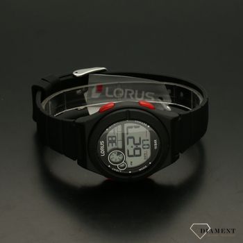 Zegarek ⌚ dla dziecka 🙋‍♂️ Lorus to sportowy zegarek do pływania na czarnym, gumowym pasku R2363NX9 (3).jpg