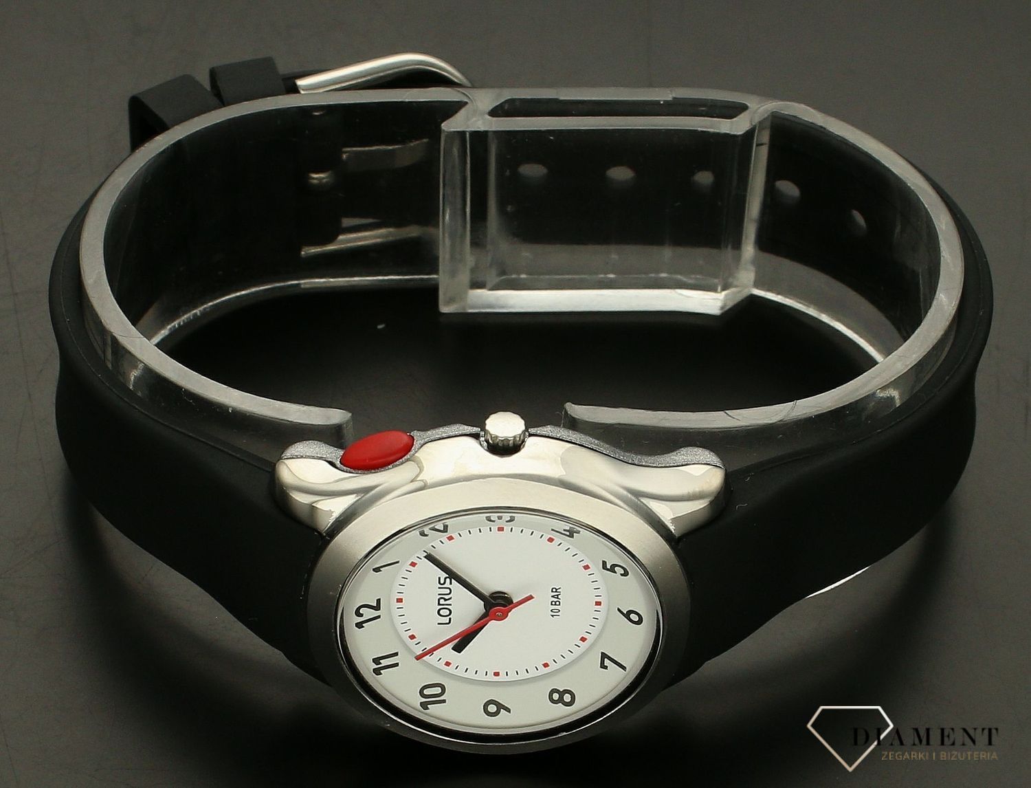 Zegarek dla chłopca Lorus Kids Czarne cyferki R2399NX9 podświetlenie.jpg