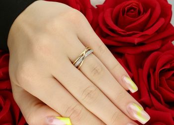 Złoty pierścionek 585 'Łąka diamentów' z 23 diamentami 0,08 ct Rozmiar 11 585.jpg