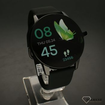 Smartwatch Damski miętowy R3-Czarny Sportowy Krokomierz  Powiadomienia Monitoring snu Ciśnienie (1).jpg