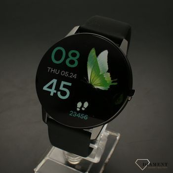Smartwatch Damski miętowy R3-Czarny Sportowy Krokomierz  Powiadomienia Monitoring snu Ciśnienie (2).jpg