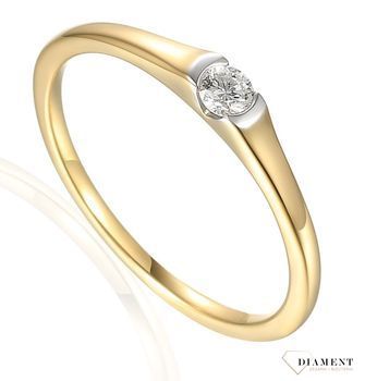 Pierścionek złoty DIAMENT 'Wymarzone zaręczyny' R35538YW pierścionek zaręczynowy złoty pierścionek pierścionek z brylantem. 35538R052-G1Q3.jpg