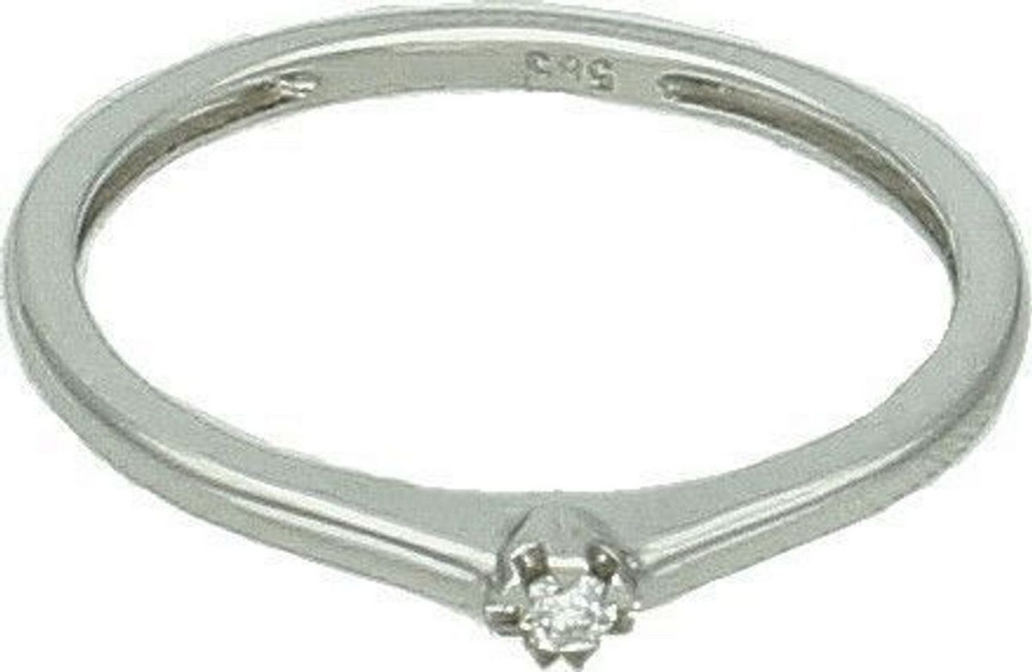 Pierścionek z białego złota 585 z diamentem 0,02 ct – rozmiar 9  Elegancka biżuteria R38385W.jpg