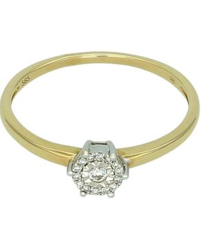 Złoty pierścionek z diamentami 0,09 ct – złoto 585, rozmiar 22, elegancki pierścionek z brylantami.jpg