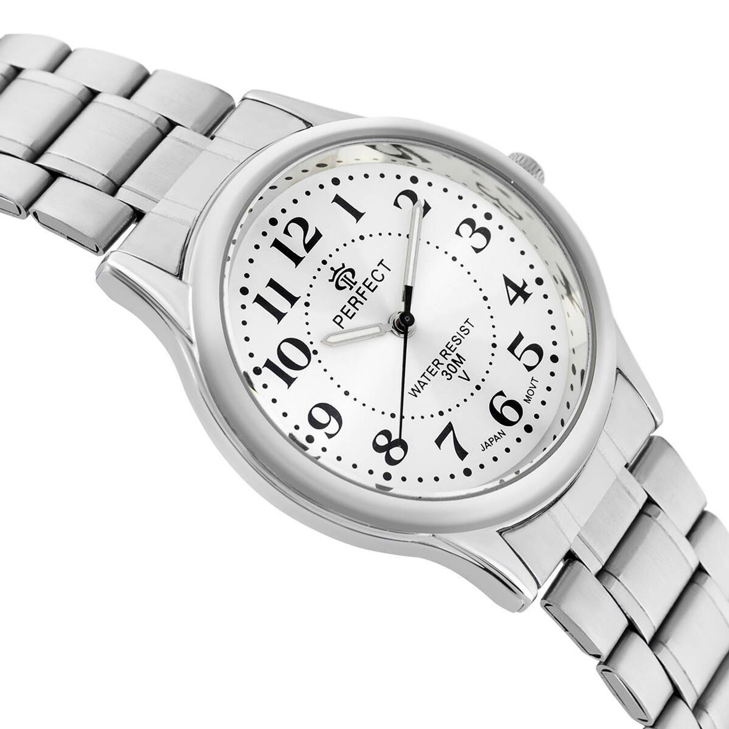 Zegarek męski Perfect R53-01 na srebrnej bransolecie. Męski zegarek klasyczny. Męski zegarek na bransolecie. Zegarek z czytelną tarczą. Męski zegarek na prezent. Zegarek Perfect dla mężczyzny (3).jpg