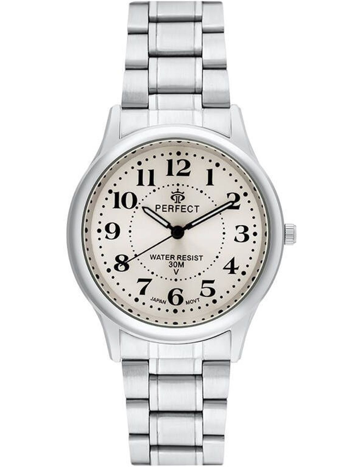 Zegarek męski Perfect R53-03 na srebrnej bransolecie. Męski zegarek klasyczny. Męski zegarek na bransolecie. Zegarek z czytelną tarczą. Męski zegarek na prezent. Zegarek Perfect dla mężczyzny ..jpg