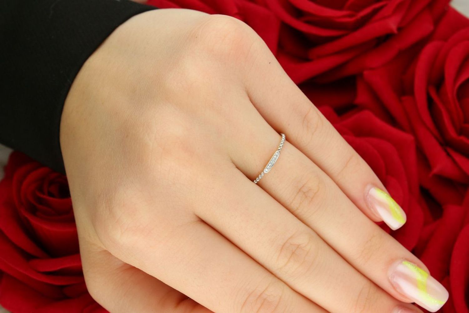 Złoty pierścionek DIAMENT 'kuleczki z Diamentami' 585 R60365Y rozmiar 12 katalogowe.jpg