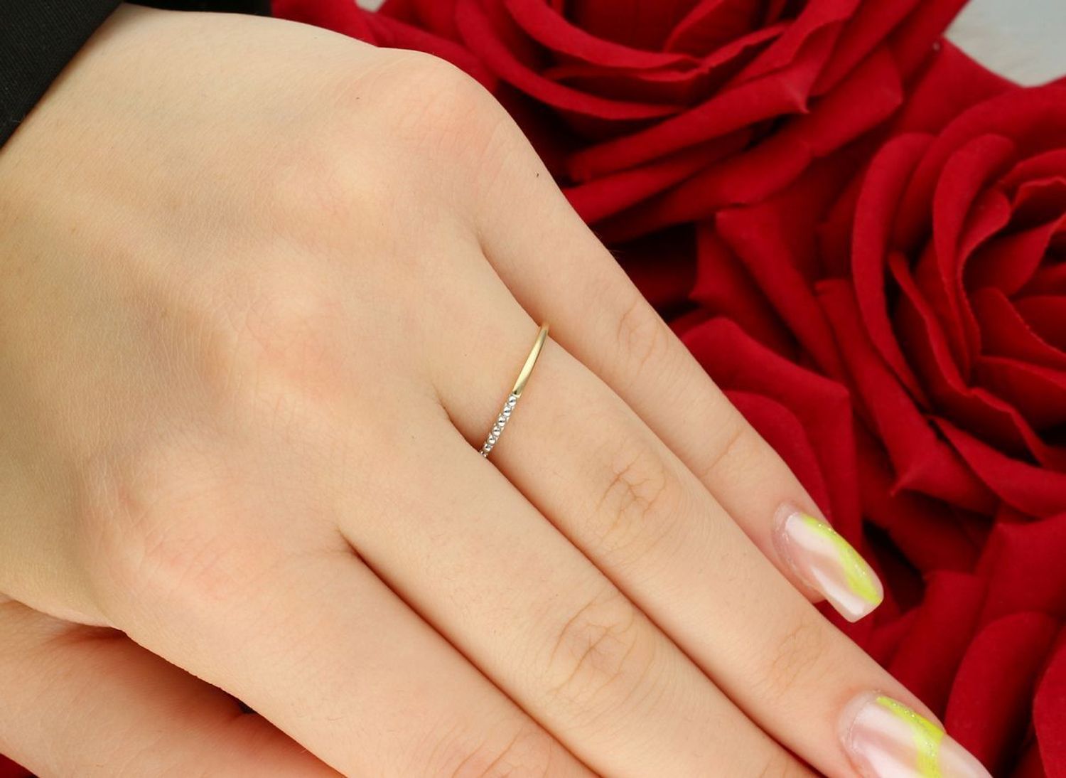 Złoty pierścionek DIAMENT 'kuleczki z Diamentami' 585 R60365Y rozmiar 12 katalogowe.jpg