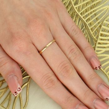 Złoty pierścionek zaręczynowy 585 z diamentem 0,14 ct białe i żółte złoto - rozmiar 18 tył.jpg