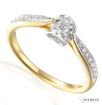 Pierścionek złoty DIAMENT 585 białe złoto, serca, diamenty 0800008944 R67073YW..jpg