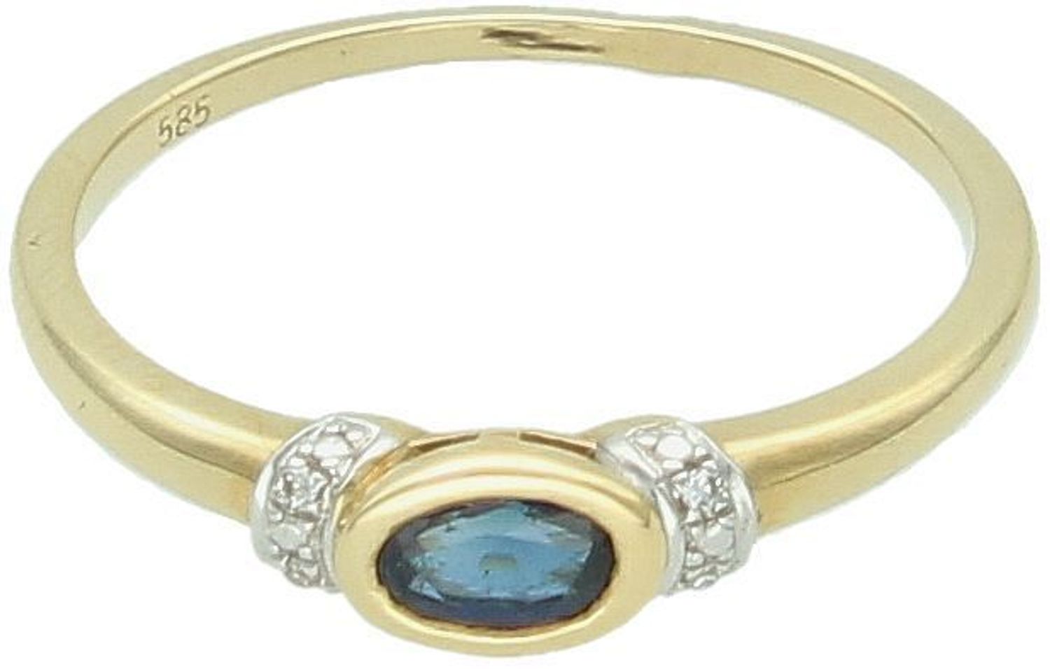 Złoty pierścionek DIAMENT owalny szafir 585 DIAMENT R69320Y Au.jpg