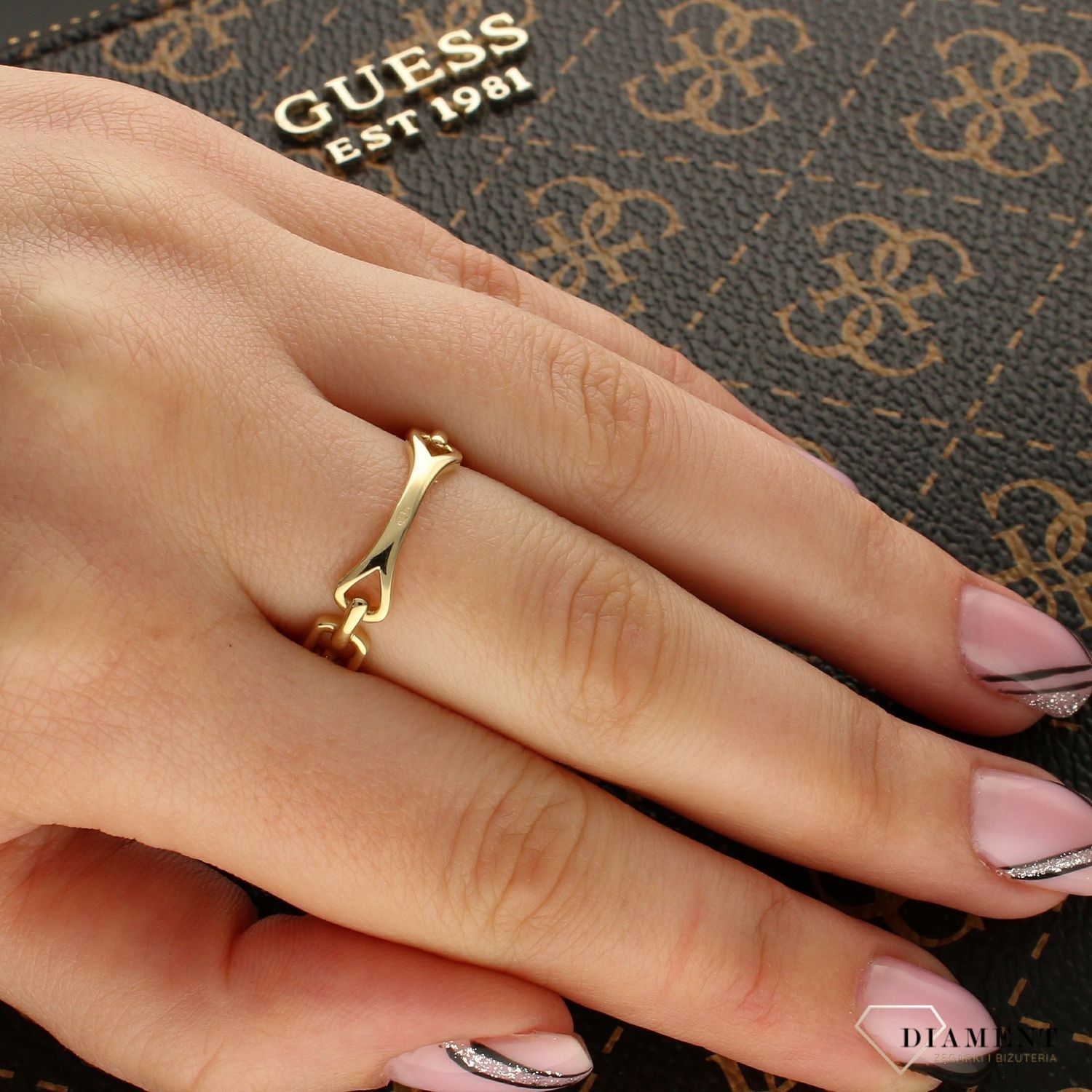 Pierścionek złoty DIAMENT białe diamenty R79466Y.jpg