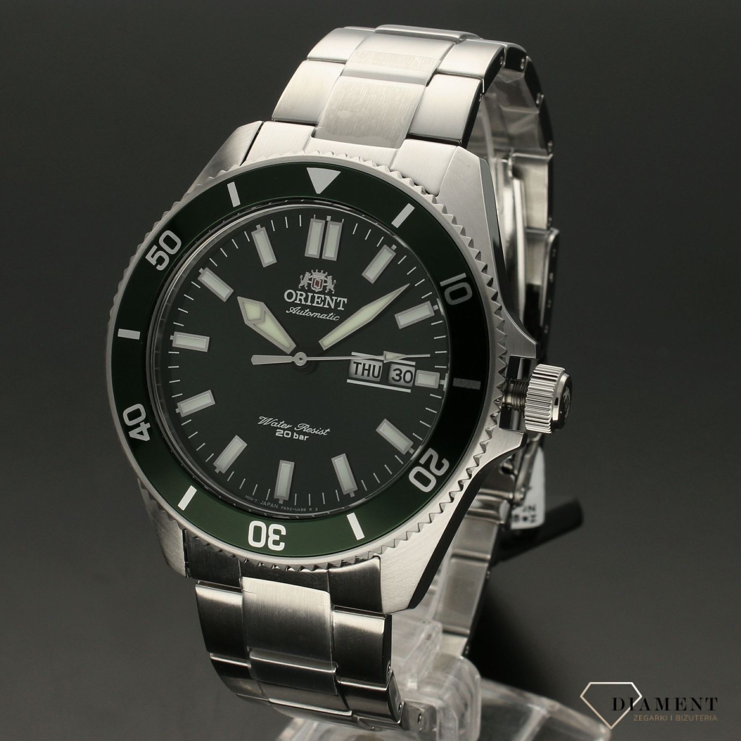 Zegarek męski Orient Automat 'Butelkowa Zieleń' RA-AA0914E19B.jpg