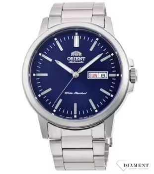 Zegarek męski na bransolecie z automatycznym naciągiem i niebieską tarczą ORIENT RA-AA0C02L19B to czasomierz stworzony przez największego producenta zegarków mechanicznych firmę Orient..webp