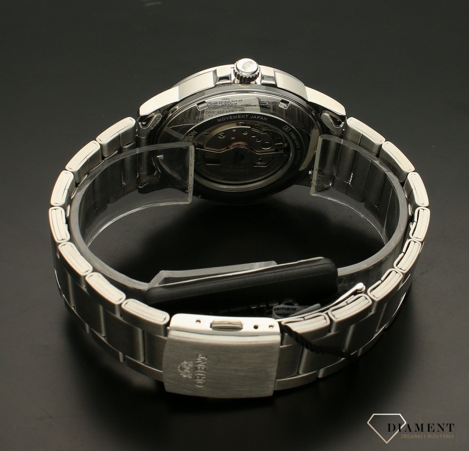 Zegarek męski na bransolecie z automatycznym naciągiem i niebieską tarczą ORIENT RA-AA0C02L19B to czasomierz stworzony przez największego producenta zegarków mechanicznych firmę Orient..webp