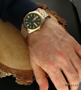 Zegarek męski na bransolecie z zieloną tarczą ORIENT Automat z Japonii RA-AB0026E19B ⌚ (4).jpg