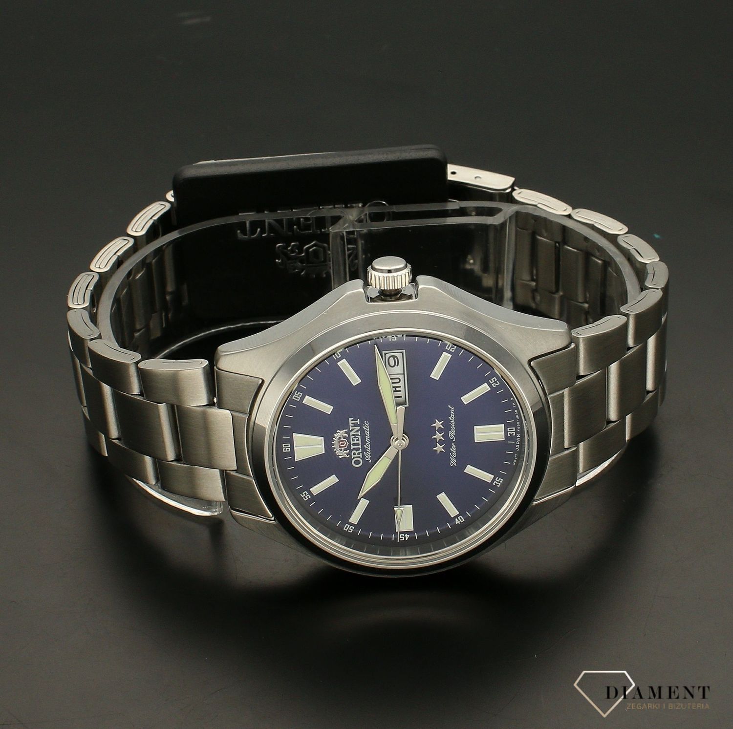 Zegarek męski japoński Orient CRYSTAL 21 JEWELS RA-AB0F09L19B z kolekcji AUTOMATIC to zegarek mechaniczny wyposażony dodatkowo w urządzenie nazywane automatycznym naciągiem.webp