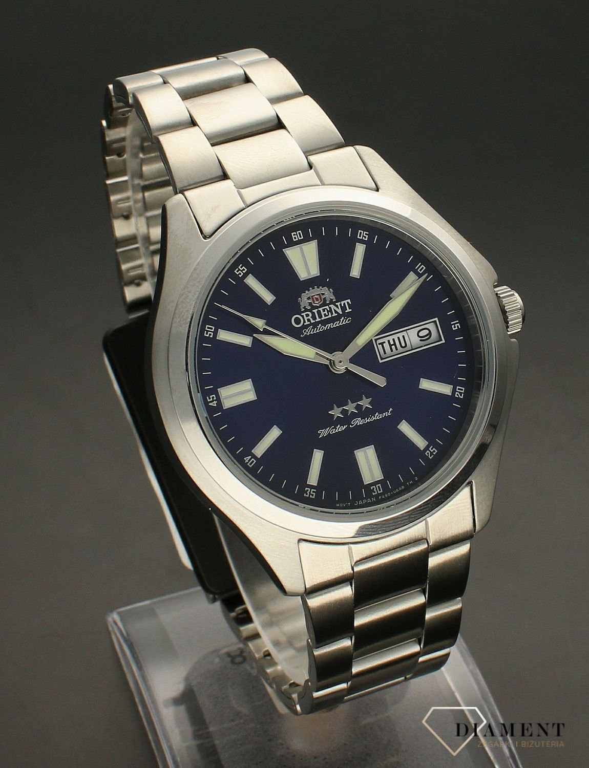 Zegarek męski japoński Orient CRYSTAL 21 JEWELS RA-AB0F09L19B z kolekcji AUTOMATIC to zegarek mechaniczny wyposażony dodatkowo w urządzenie nazywane automatycznym naciągiem.webp