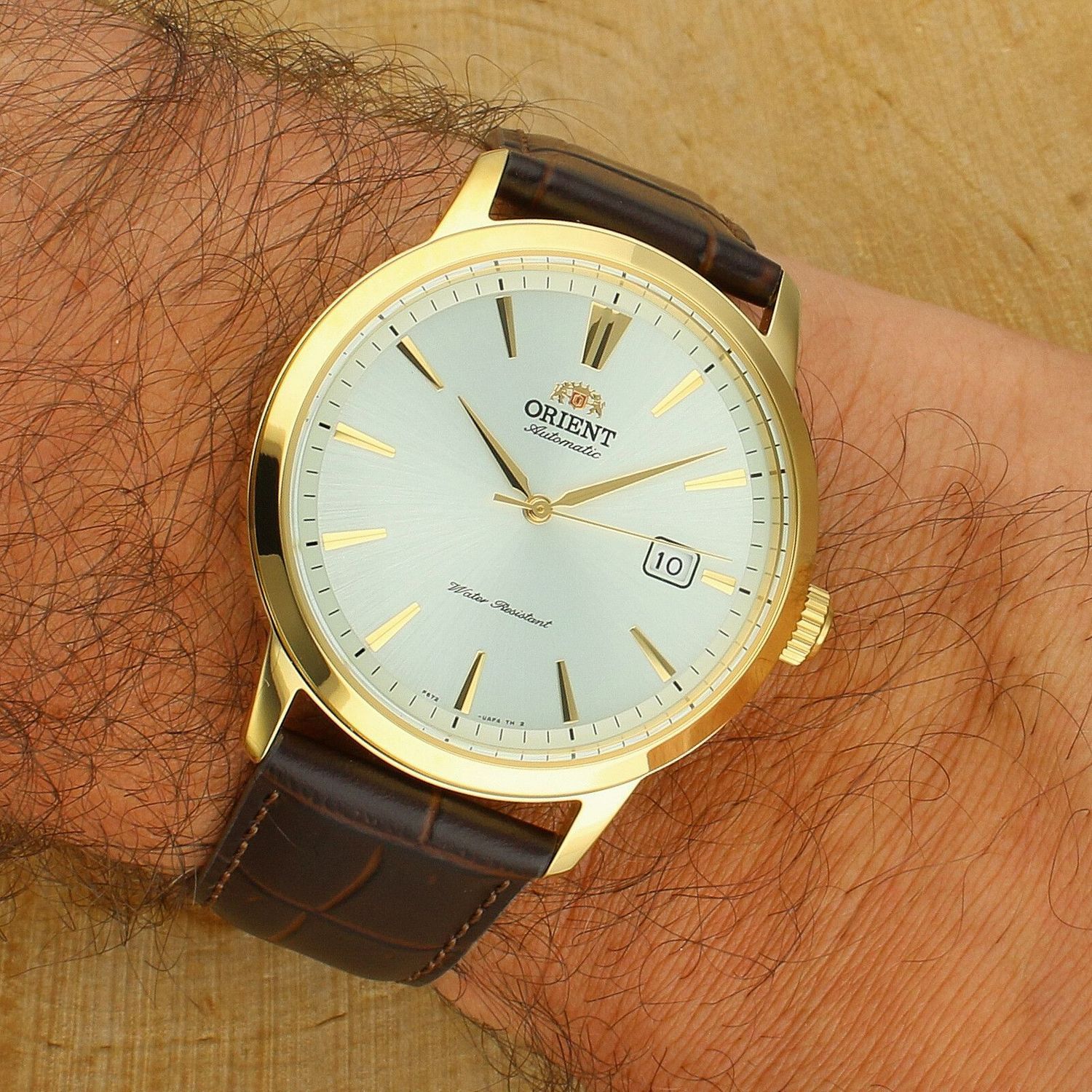 Zegarek męski Orient Symphony Automatic RA-AC0F04S30B brown.,.jpg