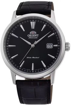 Zegarek męski Orient Classic Automatic RA-AC0F05B10B. Zegarek z wodoszczelnością 50m (5 ATM), gwarantuje właścicielowi, że nie musi bać się zachlapań, czyli np. mycia rąk.  Zegarek mechaniczny wyposażony dodatkowo w urządzenie nazywane automaty.jpg