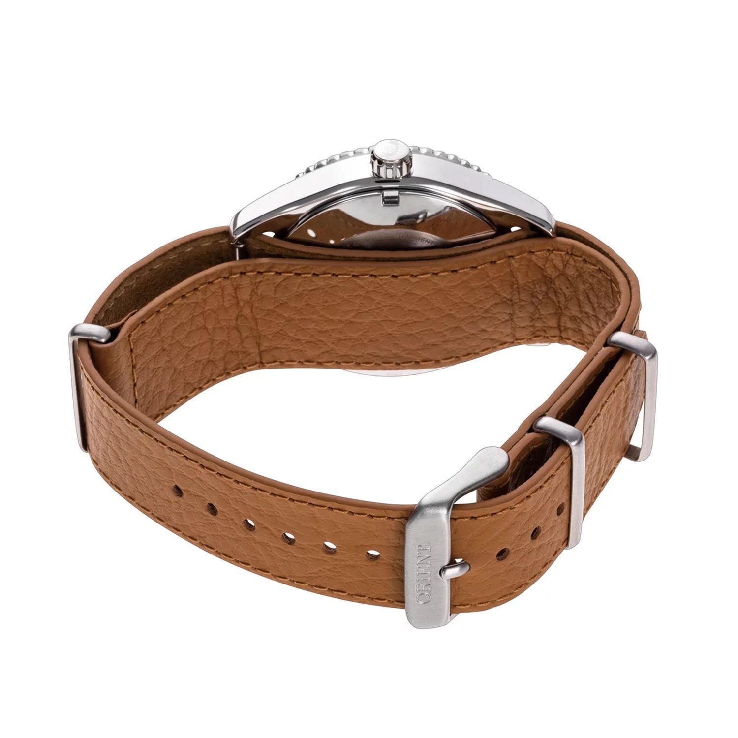 Zegarek męski na pasku Orient Mako 40 RA-AC0Q05P10B. Męski zegarek automatyczny Orient. Zegarek męski na brązowym pasku. Zegarek automatyczny na pasku Orient. Męski zegarek idealny na prezent.  (2).jpg