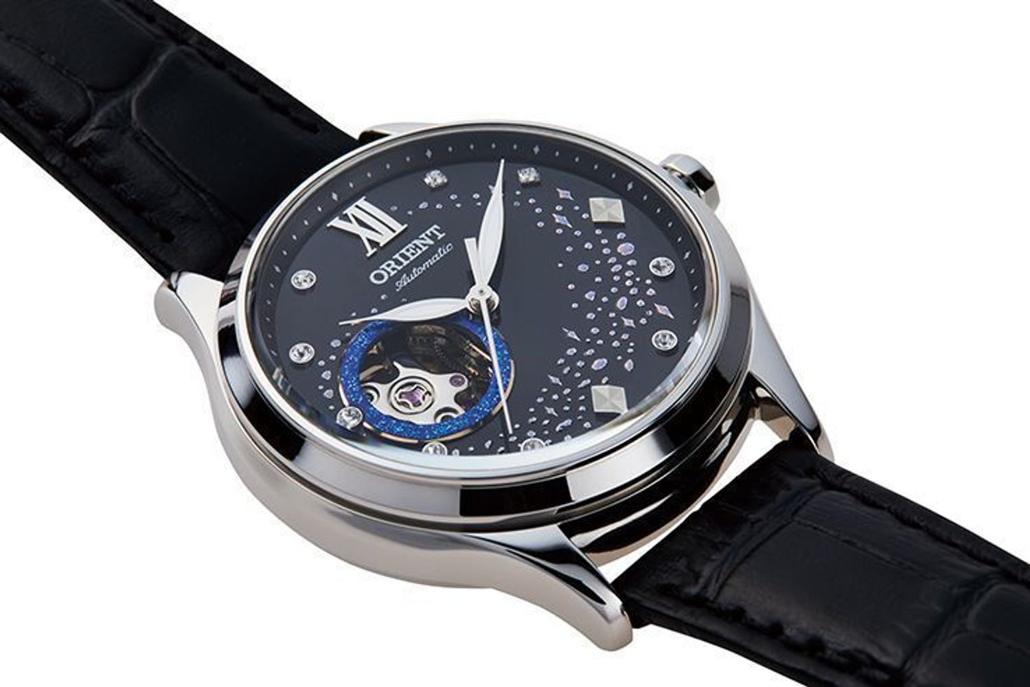 Zegarek damski Orient Blue Moon II Automatic na czarnym pasku RA-AG0019B10B (1).jpg