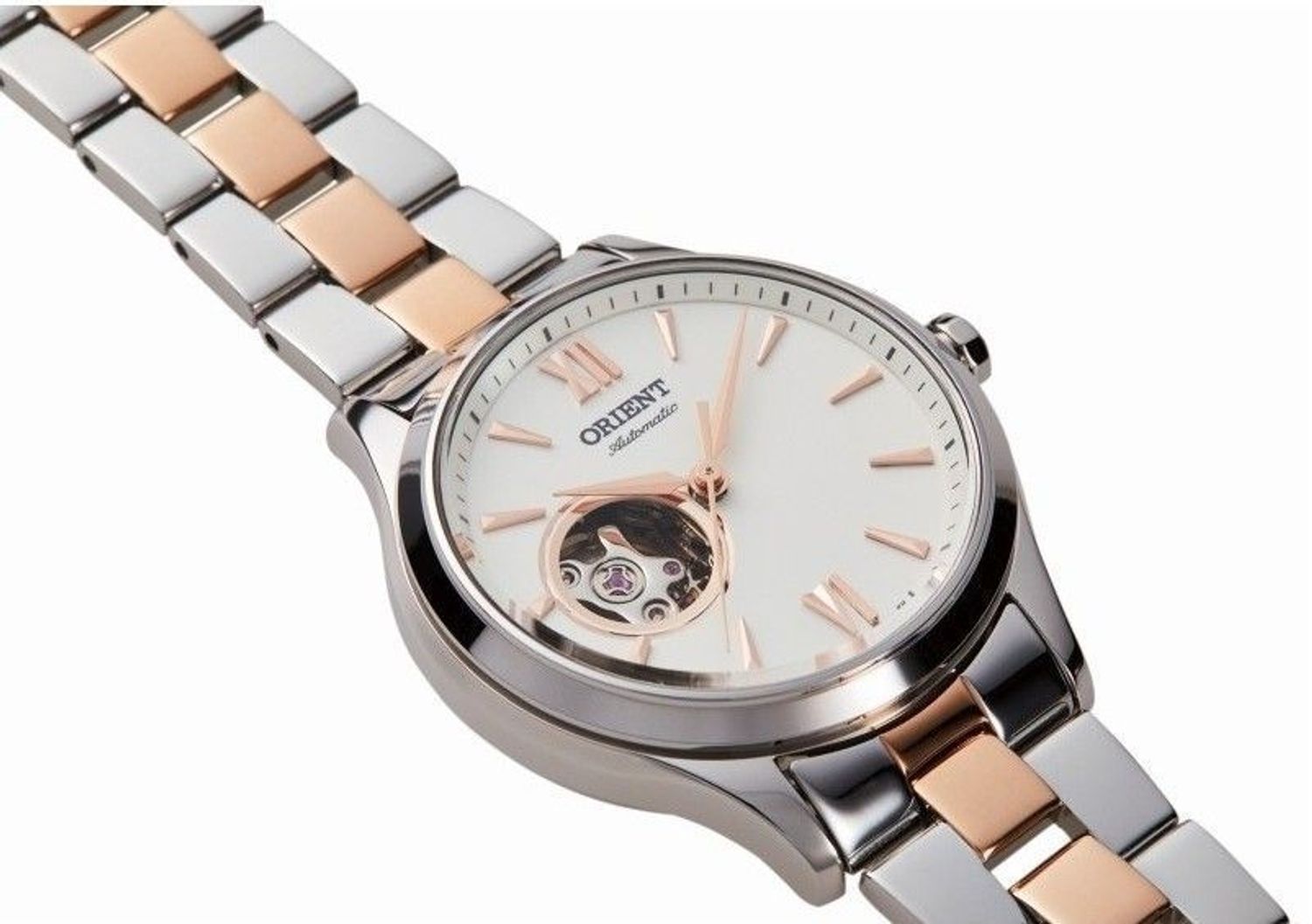 Zegarek damski Orient Classic Open Heart Automatic RA-AG0020S10B. Zegarek damski automatyczny. Damski zegarek na bransolecie. Zegarek automatyczny damski złoto-srebrny. Damski zegarek Orient idealny na prezent..jpg