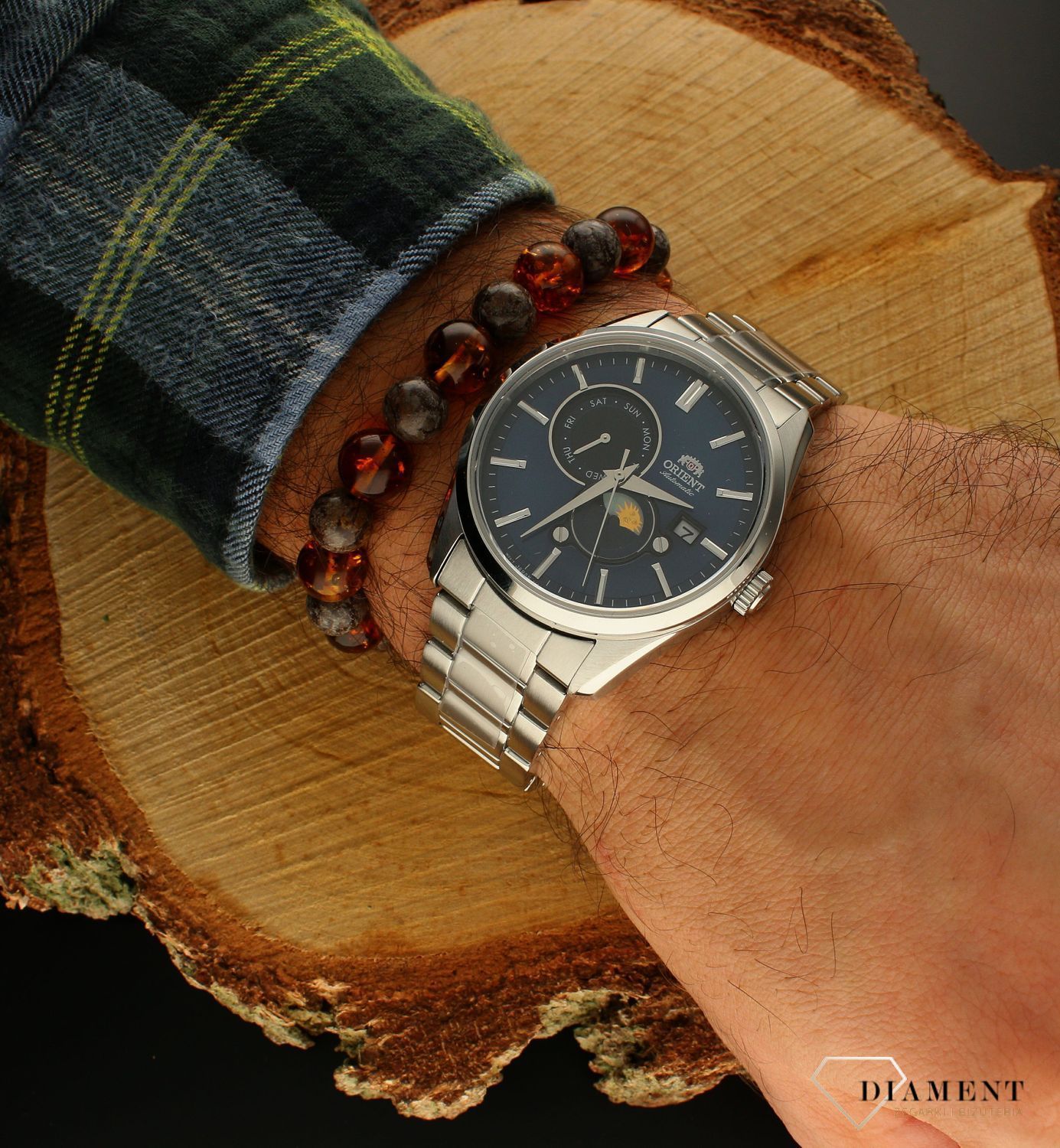 Męski zegarek automatyczny. Męski zegarek na bransolecie. Elegancki zegarek na bransolecie. Zegarek automatyczny męski. Męski zegarek automatic na prezent..jpg