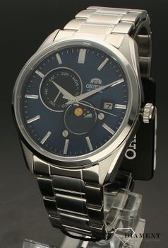 Zegarek męski Orient Contemporary Sun & Moon Automatic RA-AK0308L10B. Męski zegarek automatyczny. Męski zegarek na bransolecie. Elegancki zegarek na bransolecie. Zegarek automatyczny męski. Męski zegarek automatic na prezent.2.jpg