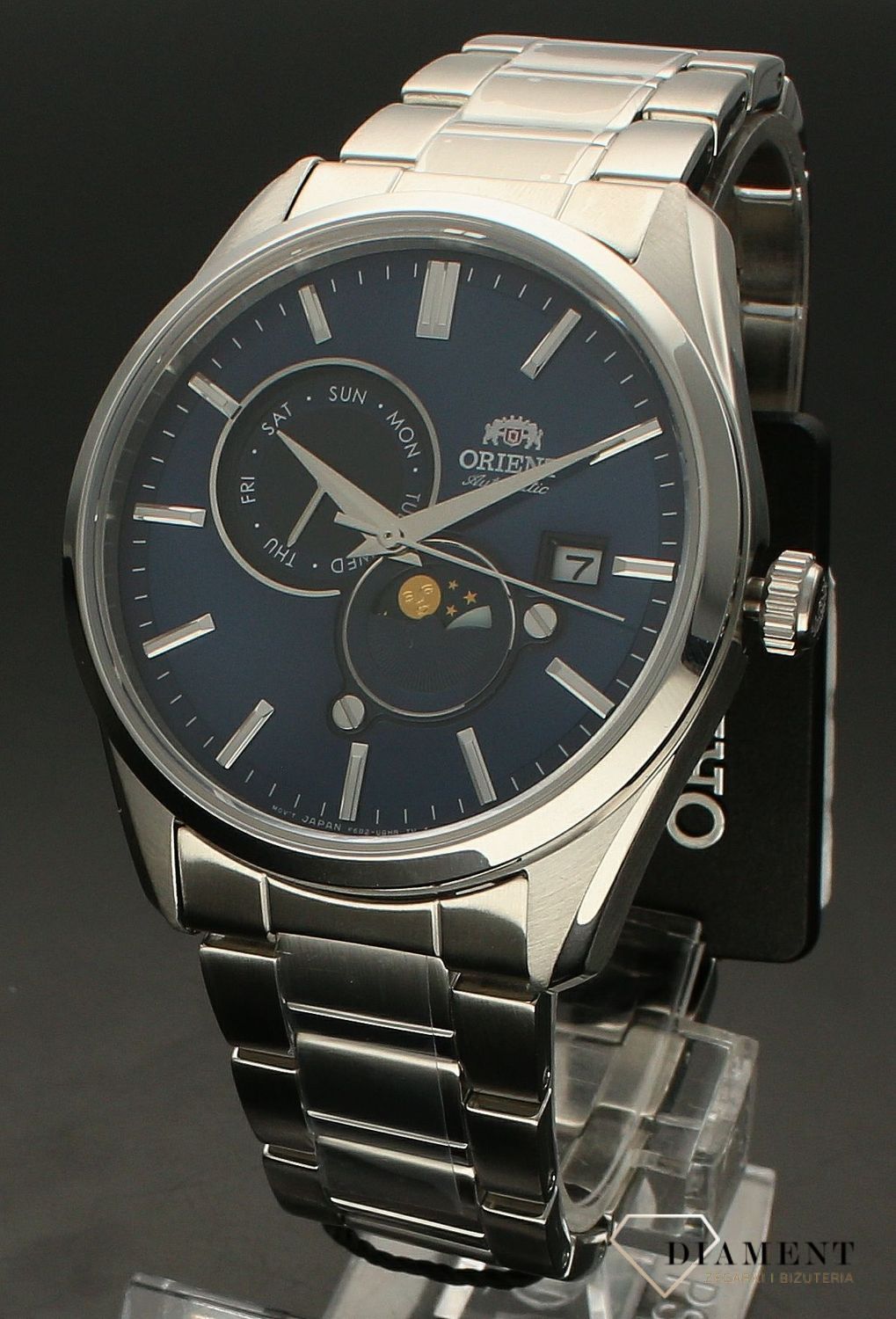 Męski zegarek automatyczny. Męski zegarek na bransolecie. Elegancki zegarek na bransolecie. Zegarek automatyczny męski. Męski zegarek automatic na prezent..jpg