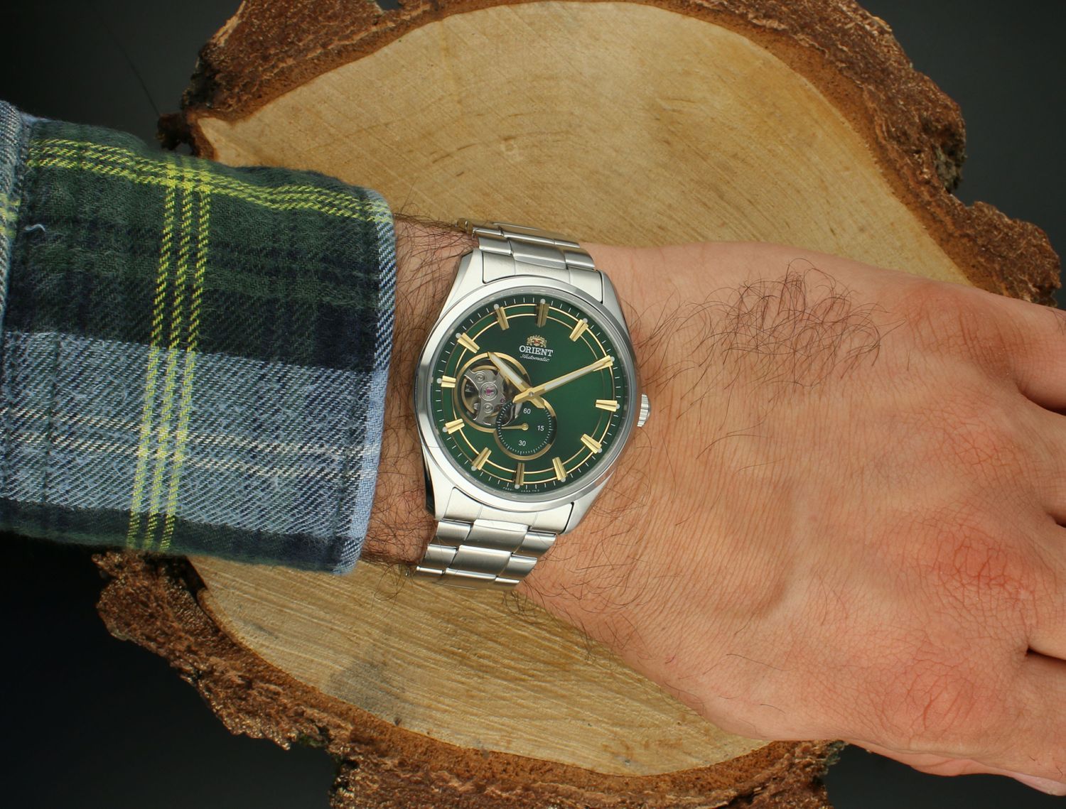 Zegarek męski Orient RA-AR0008E30B Automatic Open Heart zielona tarcza.jpg