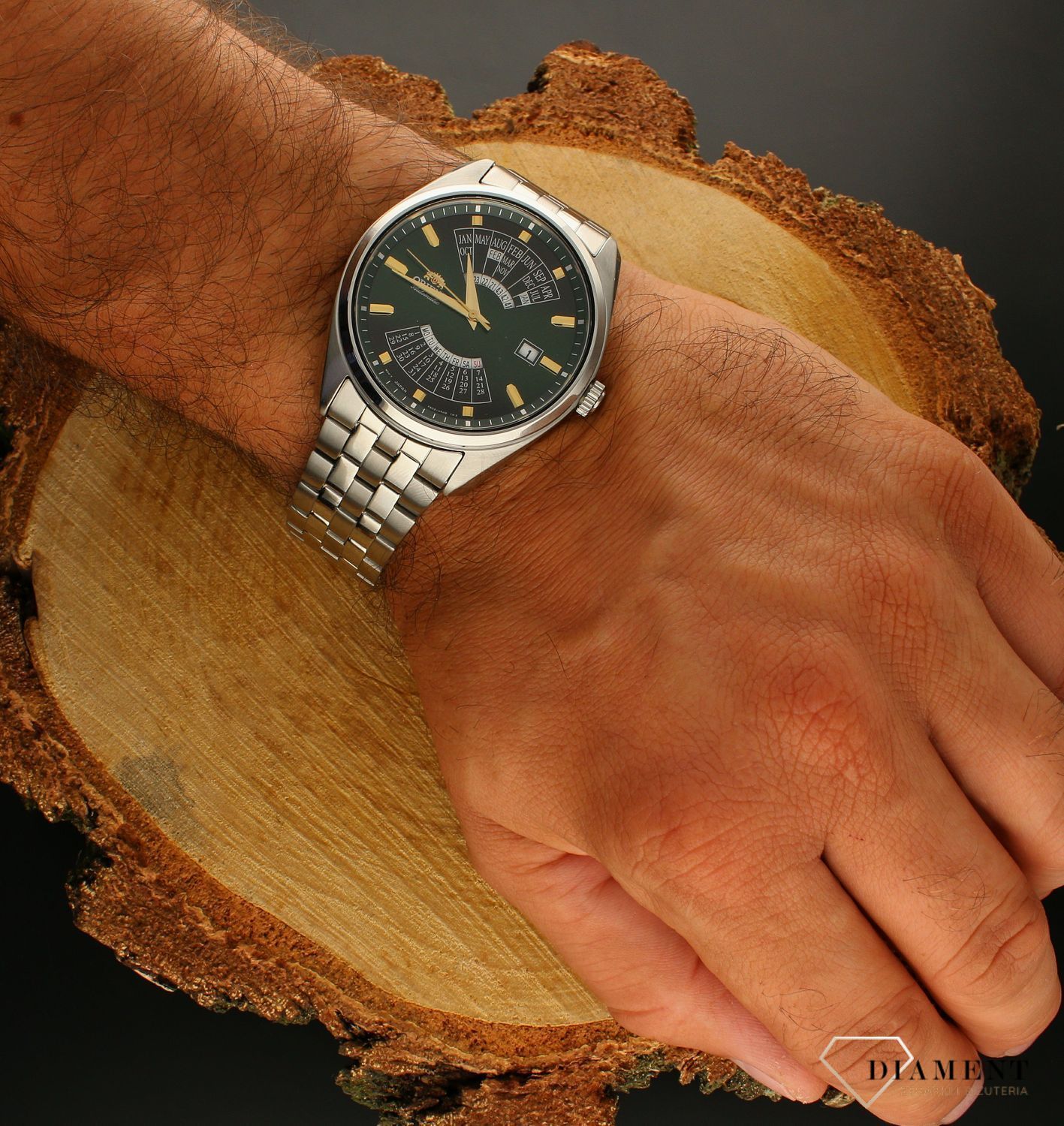 Zegarek męski Orient 'Zielona Patelnia' RA-BA0001G10B.webp