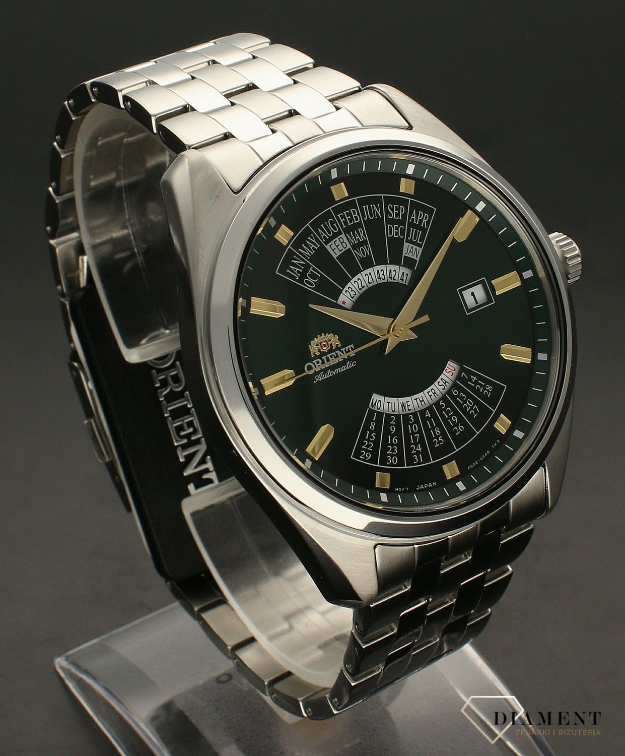 Zegarek męski Orient 'Zielona Patelnia' RA-BA0001G10B.webp