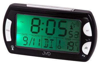 Zegar budzik sieciowy LED JVD RB358.10  Budzik cyfrowy JVD RB358.10  wyposażony jest w kwarcowy mechanizm, zasilany za pomocą baterii. Dodatkowo wyposażony jest w zasilacz sieciowy. Posiada bardzo wysoką dokładno.jpg