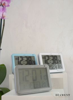 Biały czytelny budzik z funkcja alarmu, termometru. Duży, czytelny podświetlany wyświetlacz.Termometr -pomiar temperatury wewnętrznej (7).JPG