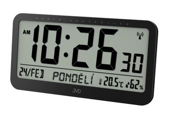 Zegar cyfrowy z wyświetlaczem i alarmem, sterowany radiem czarny RB9359.1.jpg