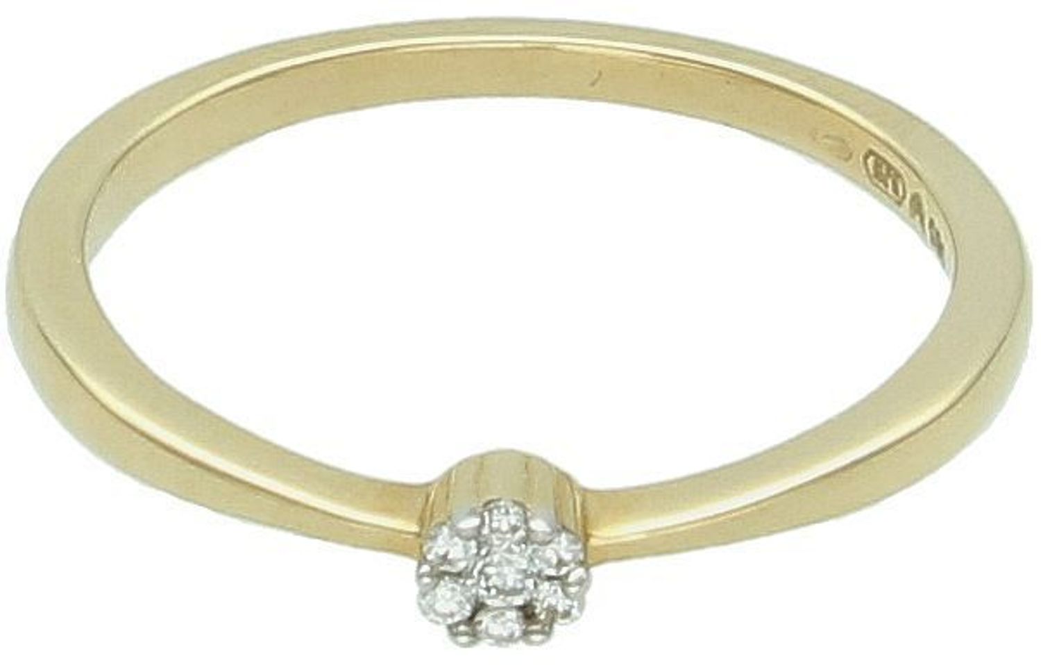 Elegancki pierścionek damski z białego lub żółtego złota 585, ozdobiony 7 diamentami o łącznej masie 0,35 ct, czystości VS1 i barwie F. Idealny prezent!1.jpg