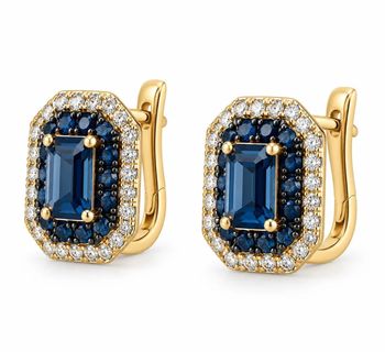 Złote kolczyki damskie z brylantami i London Blue Topazami RE15141LBTY – złoto 585 (3).jpg