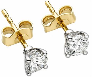 Złote kolczyki z diamentami 0,60 GHSI – RE15269IGIY, próba 585, sztyft Au.jpg
