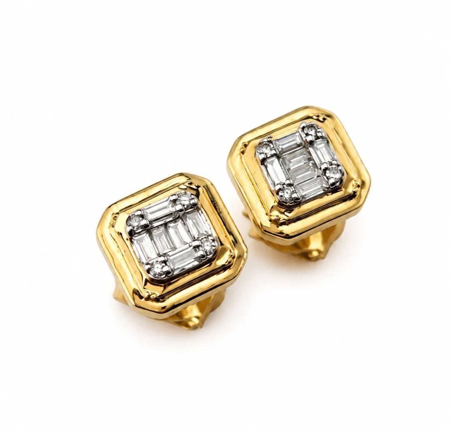 Złote kolczyki 585 kwadraty z 20 diamentami 0,15 ct – sztyfty 0,15ct20 (2).jpg