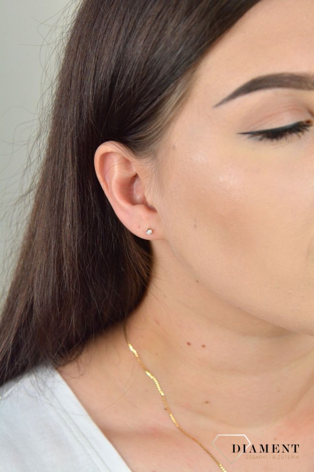 Złote kolczyki z Diamentami 585 RE223Y.jpg