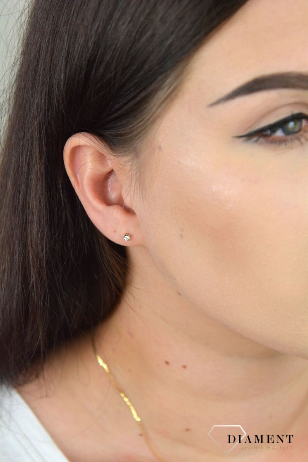 Złote kolczyki z Diamentami 585 RE223Y.jpg