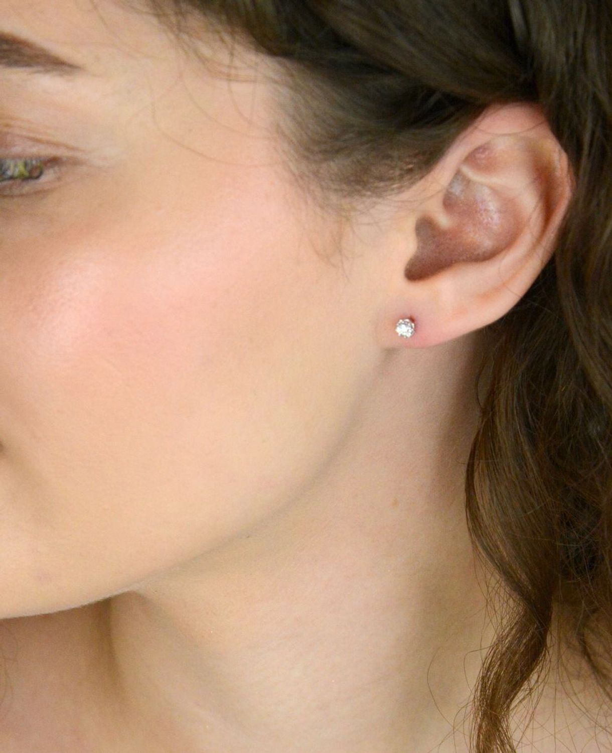 Złote kolczyki z diamentami 0,18ct GHSI – RE278Y, próba 585, sztyft, złoto dwukolorowe.jpg